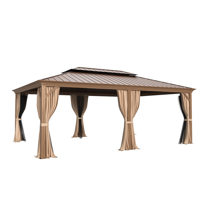 EROMMY 20 Ft. W x 14 Ft. D Aluminum Patio Gazebo Wayfair